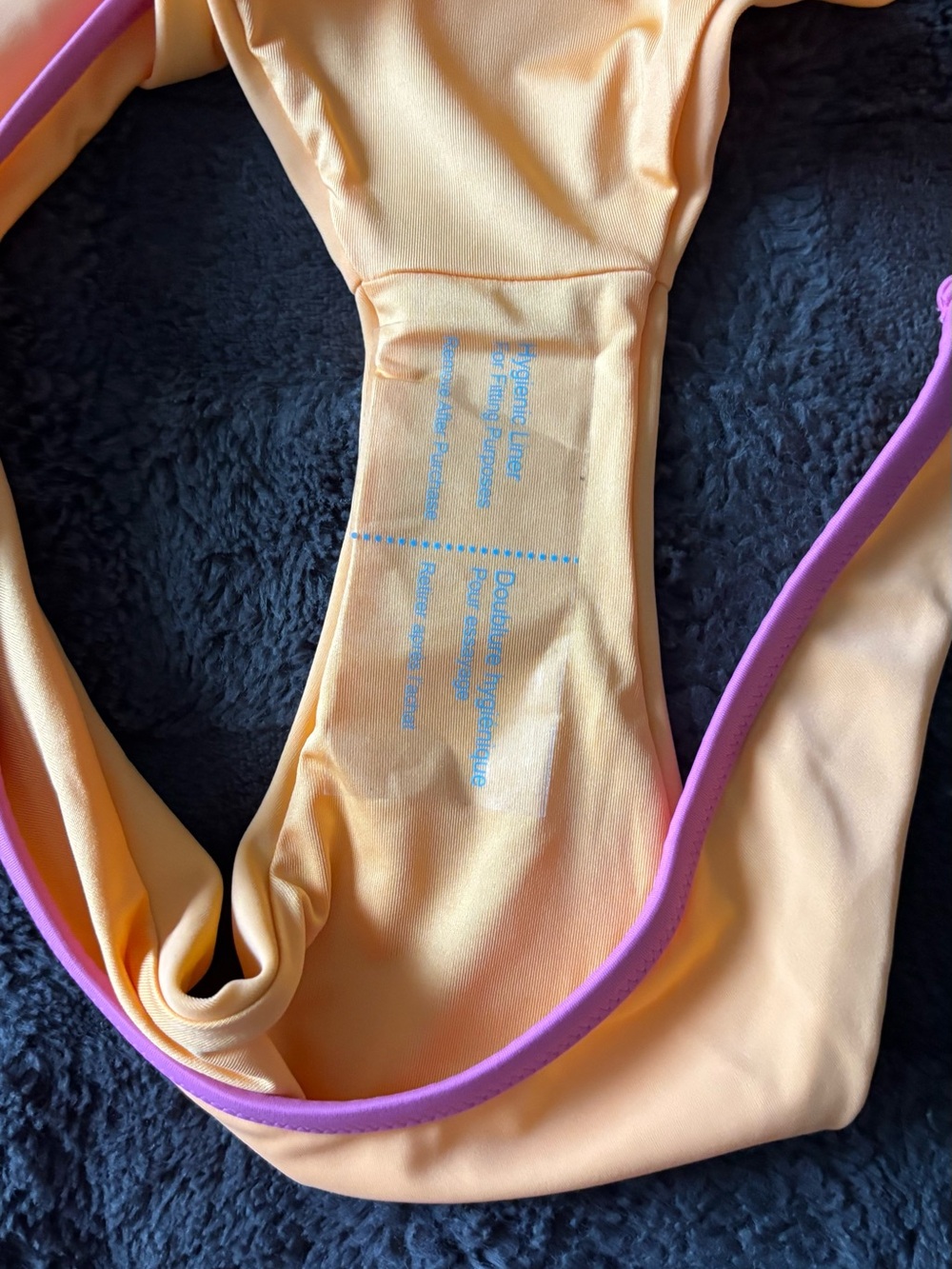 PINK Victoria's Secret Peach Bikini Bottoms with Pink Trim - Picture 3 of 4